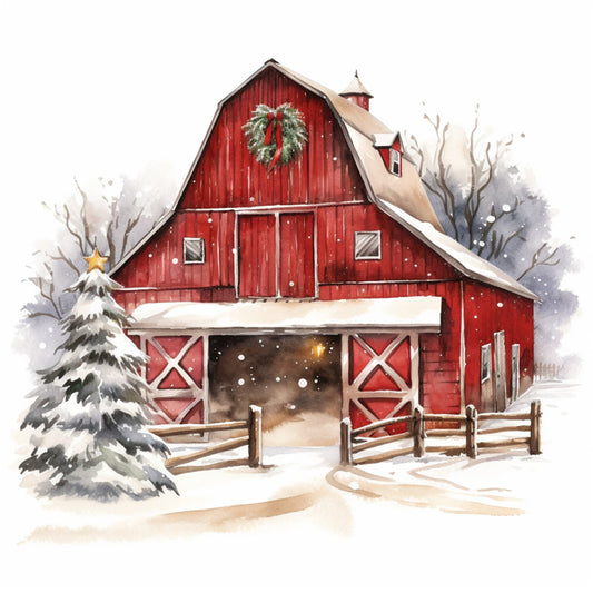 A Country Christmas Fabric Panel 9