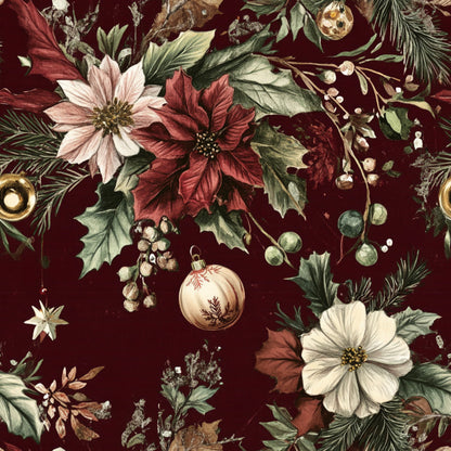 Christmas Pinecones Pattern 7 Quilting Cotton Fabric