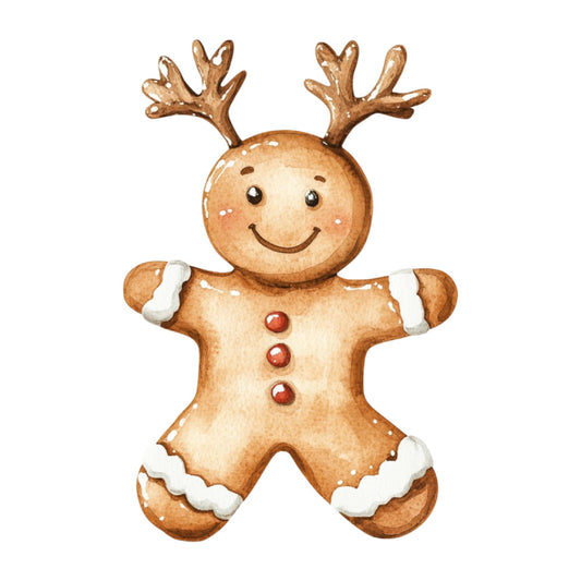 Christmas Gingerbread Man Fabric Panel 23