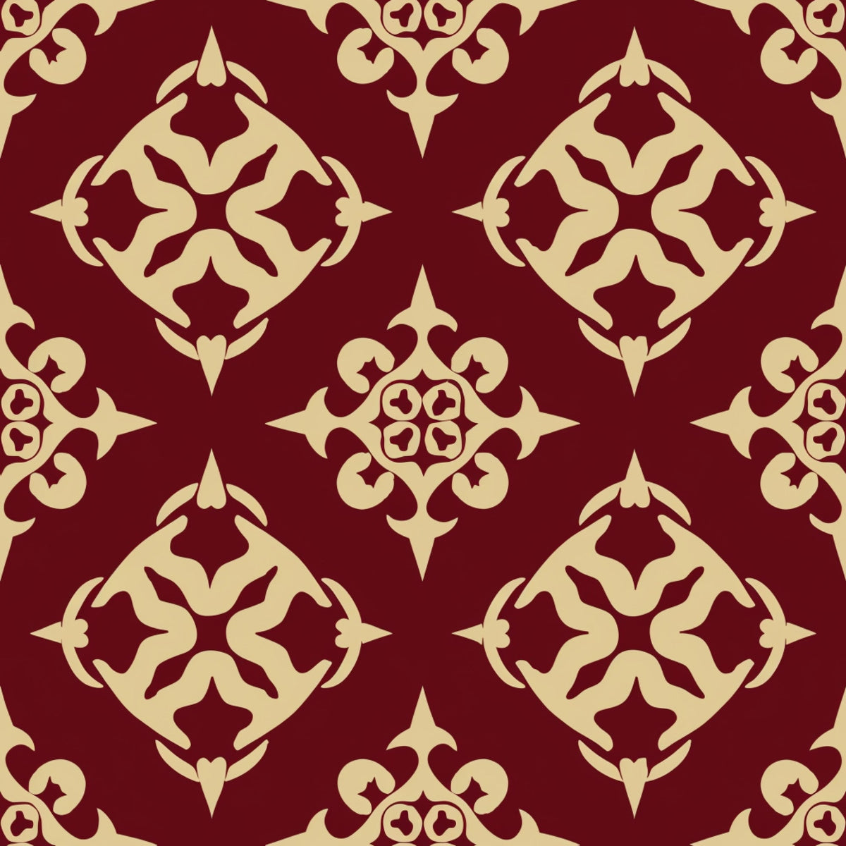Merlot Mosaic Pattern 18 Minky Fabric