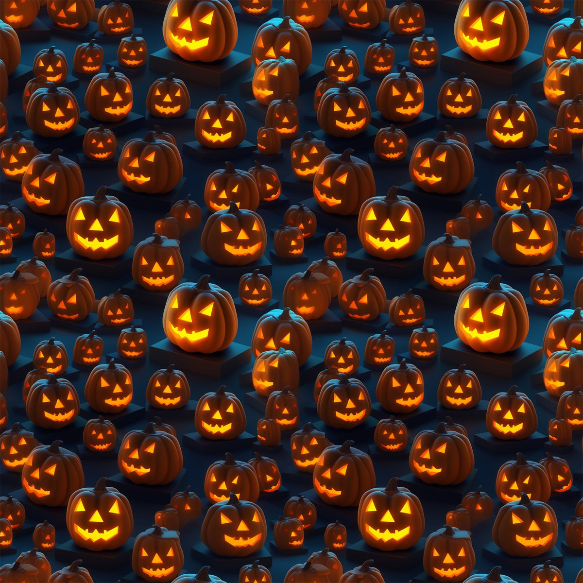 Glowing Ghosts Pattern 9 Minky Fabric