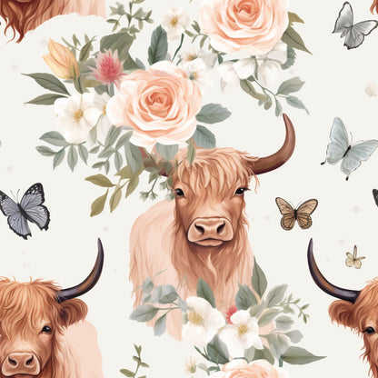 Peony Pasture Pattern 4 Minky Fabric