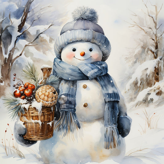 Classic Snowman Fabric Panel 5