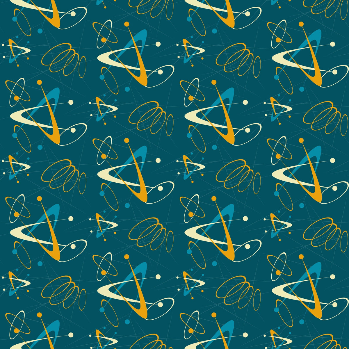 Midcentury Sparkle Pattern 8 Minky Fabric