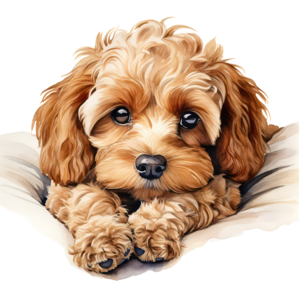Cute Cavapoos Fabric Panel 5