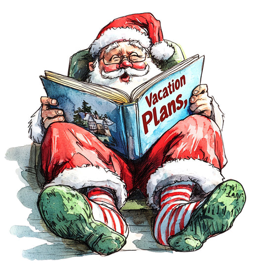 Santas Day Off Fabric Panel 27