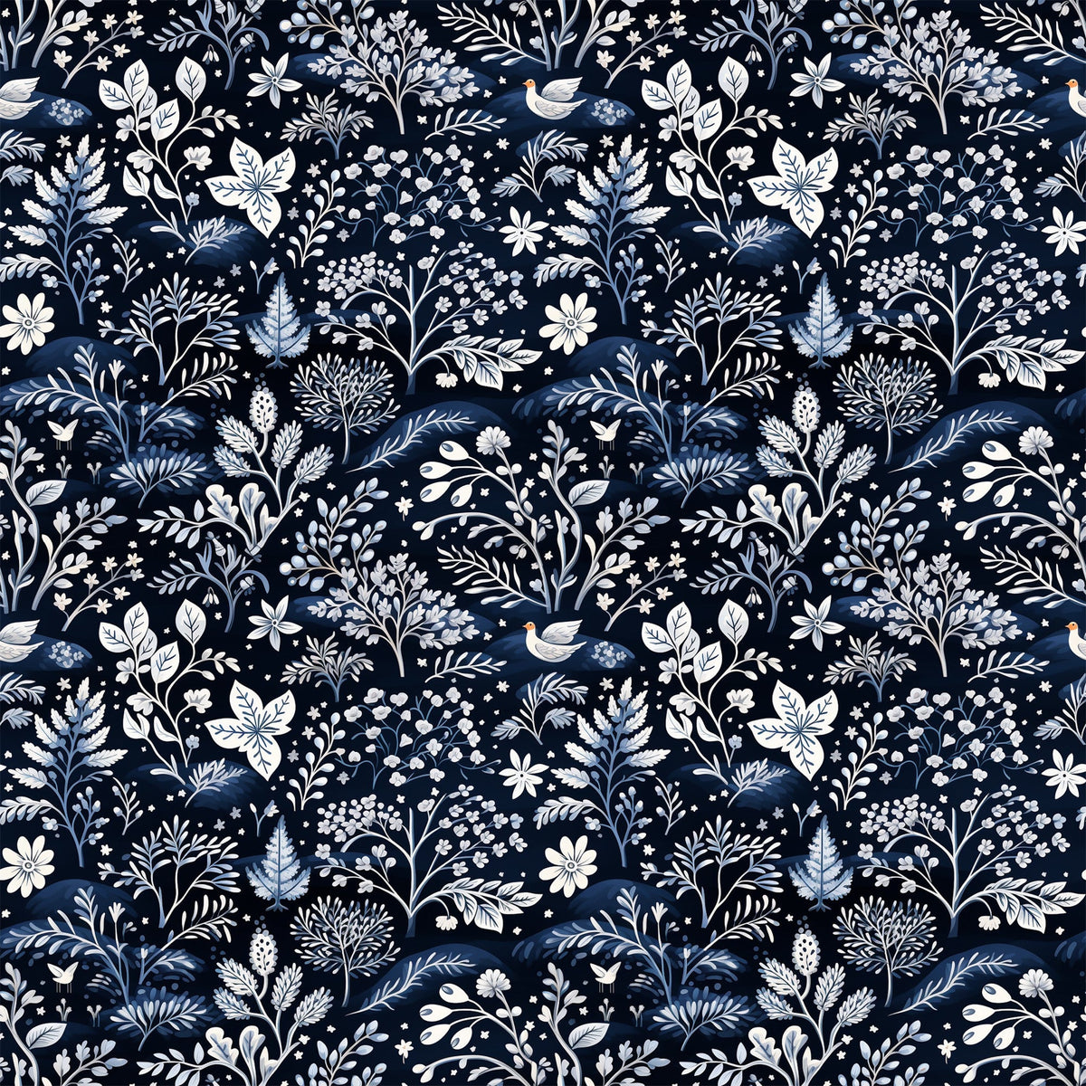 Midnight Forest Pattern 10 Minky Fabric