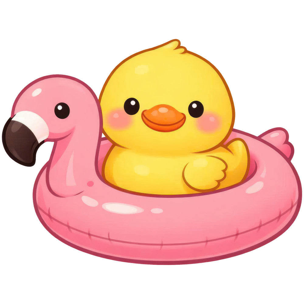 hot pink, coral orange, bright yellow, flamingo pink, whimsical, cute, animals, bath time, rubber ducky, duck float, pool party, summer, cheerful, playful, children, kids, nursery, baby, kawaii, sweet, fun, pastel, bathing, water theme, flotation, retro, vintage inspired, novelty