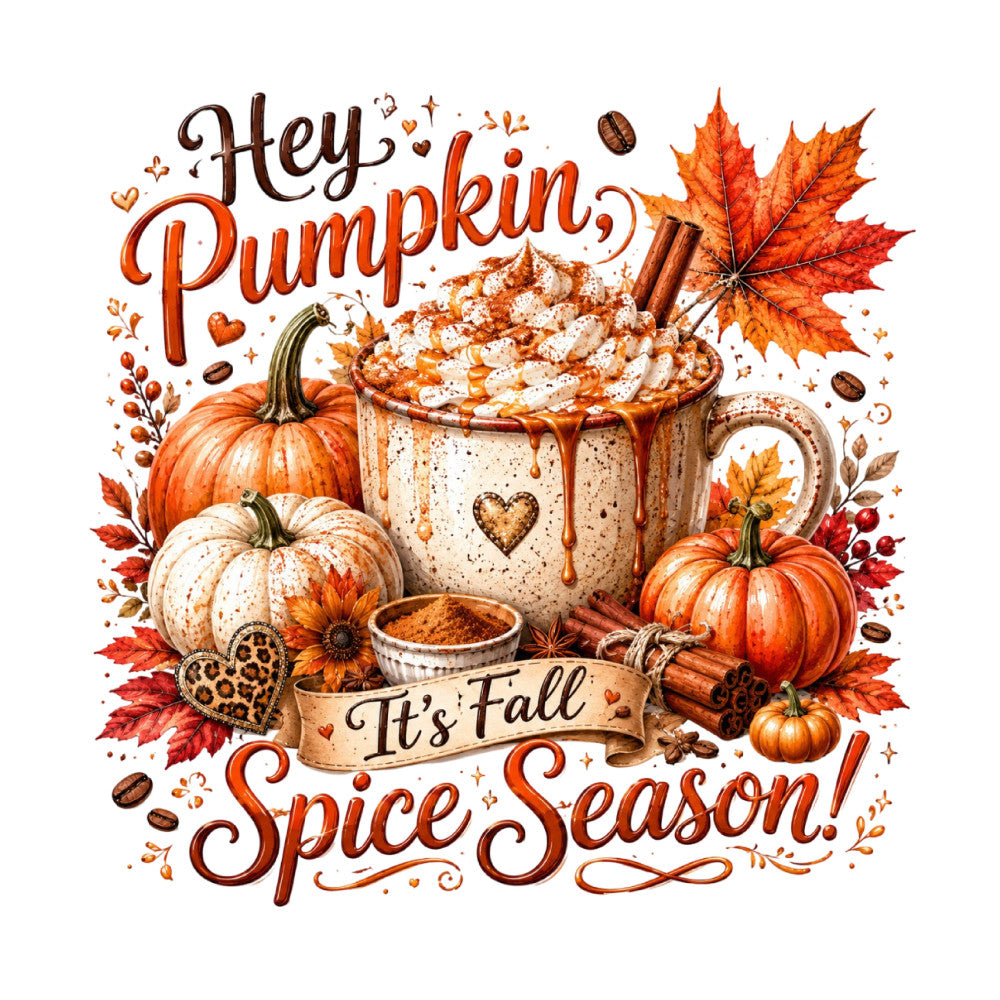 hey pumpkin, pumpkin spice, fall, autumn, spice season, orange, cream, brown, cinnamon, warm tones, pumpkins, maple leaves, cinnamon sticks, coffee beans, sunflowers, hearts, whimsical, rustic, cozy, seasonal, harvest, thanksgiving, autumn leaves, decorative, vintage style, farmhouse, coffee themed, sweet treats, fall beverage