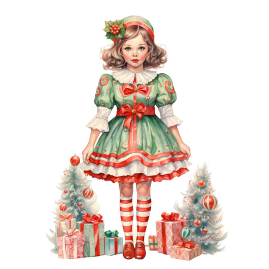 A Retro Christmas Fabric Panel 12