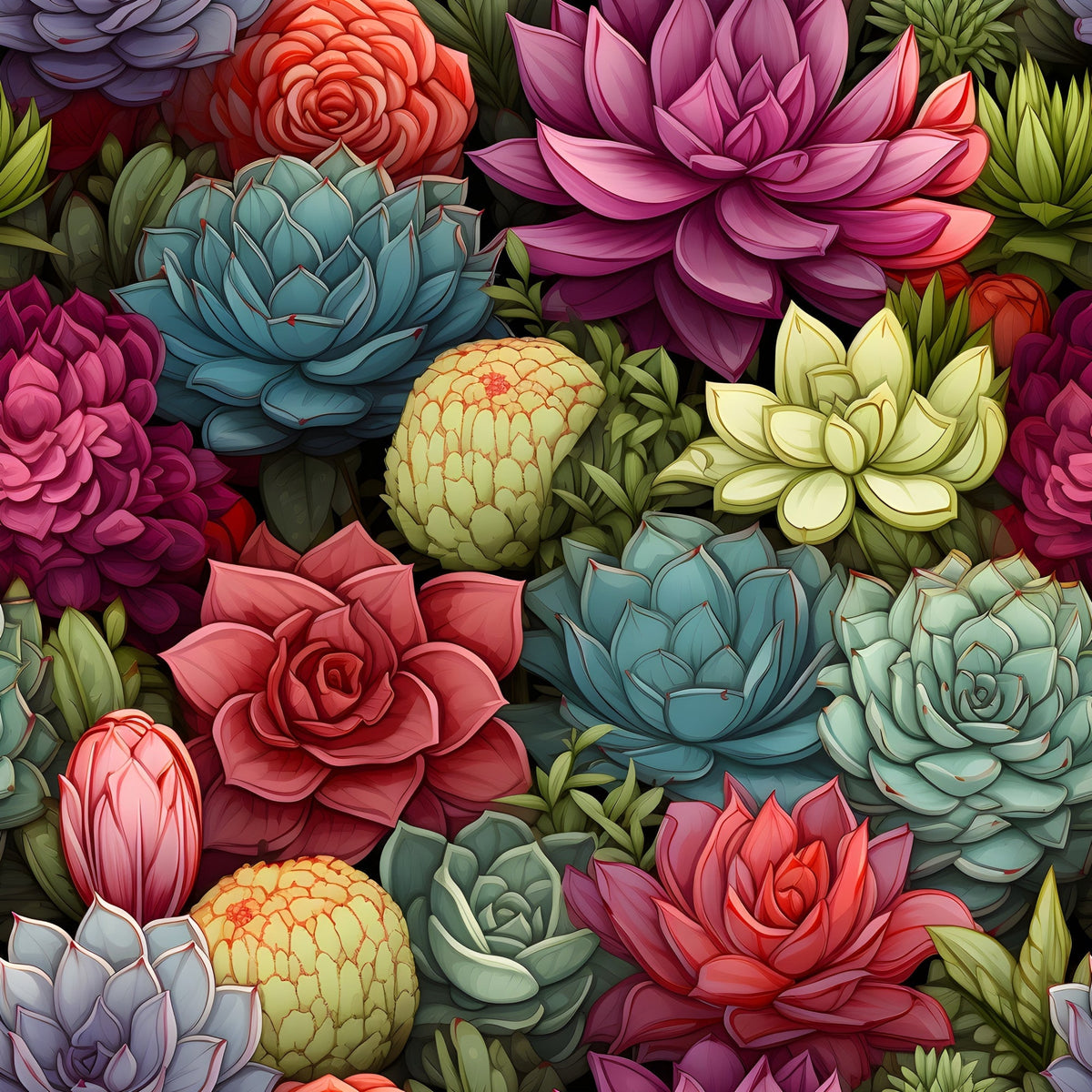Rosette Garden Pattern 4 Minky Fabric