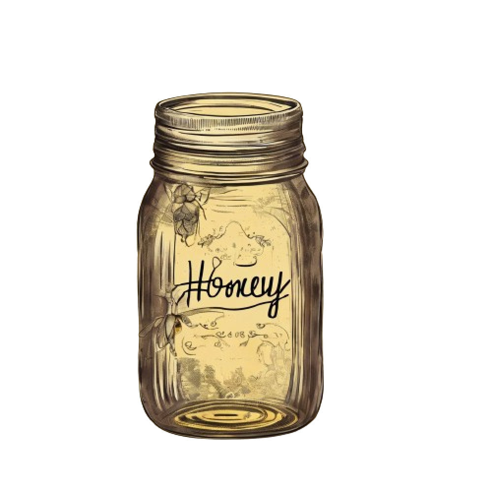 Honey Bee Jar Fabric Panel 4