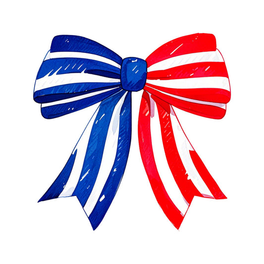 Patriotic Bows Fabric Panel 11