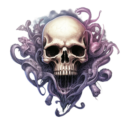 Horror Skulls Fabric Panel 3