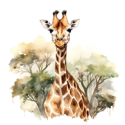 Giraffe Scenes Fabric Panel 9