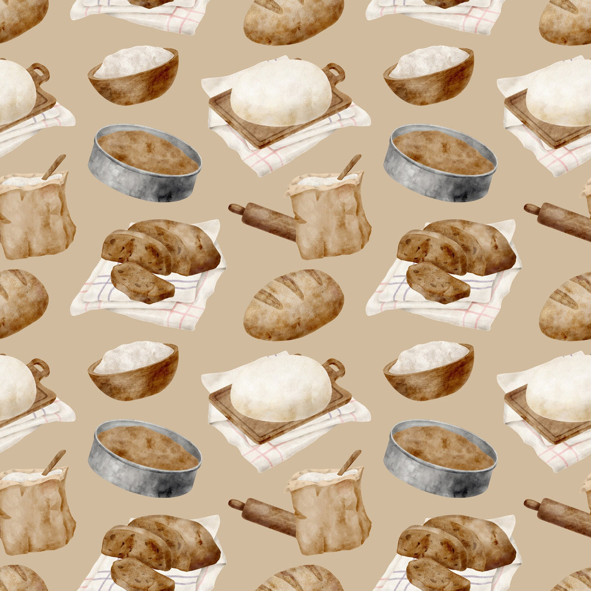 Rustic Bakehouse Pattern 12 Minky Fabric