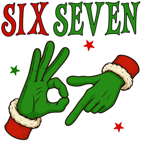 christmas fabric panel, green hands, red cuffs, holiday gestures, pointing finger, ok sign, red text, green text, festive colors, cartoon style, whimsical design, seasonal panel, quilting fabric, cotton panel, holiday crafting, christmas sewing, playful illustration, winter theme, fabric square, decorative panel