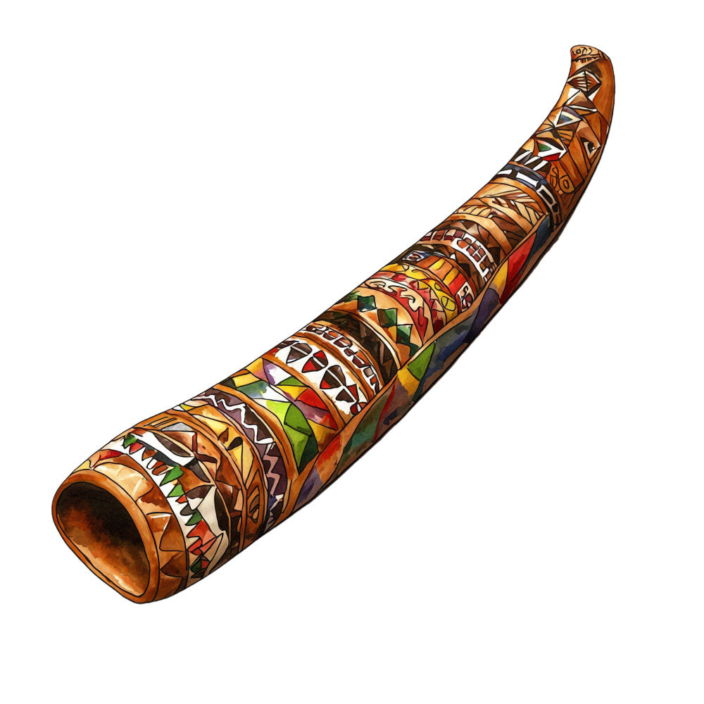 Watercolor Africa Fabric Panel 9