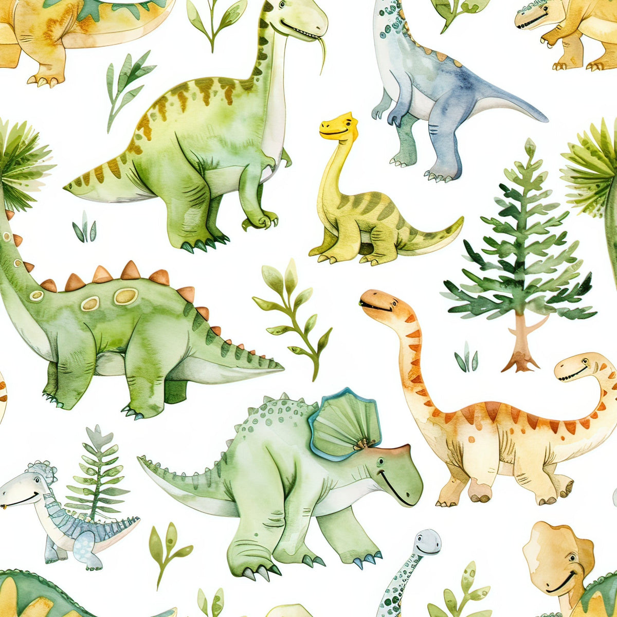 Prehistoric Pals Pattern 10 Minky Fabric