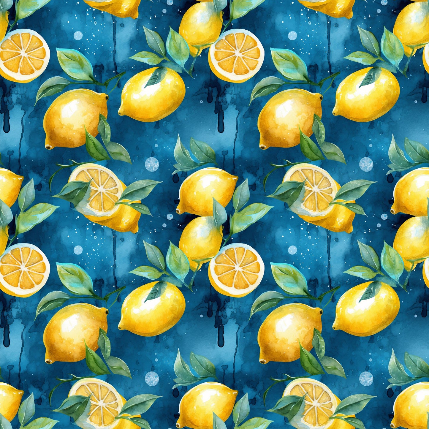 Lemons and Citrus Sour Splash Pattern 7 Quilting Cotton Fabric