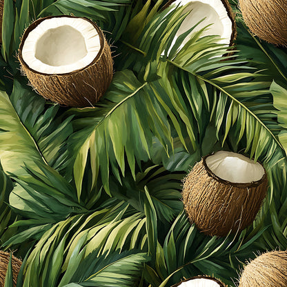 Coconut Jungle Leaves Pattern 16 Quilting Cotton Fabric