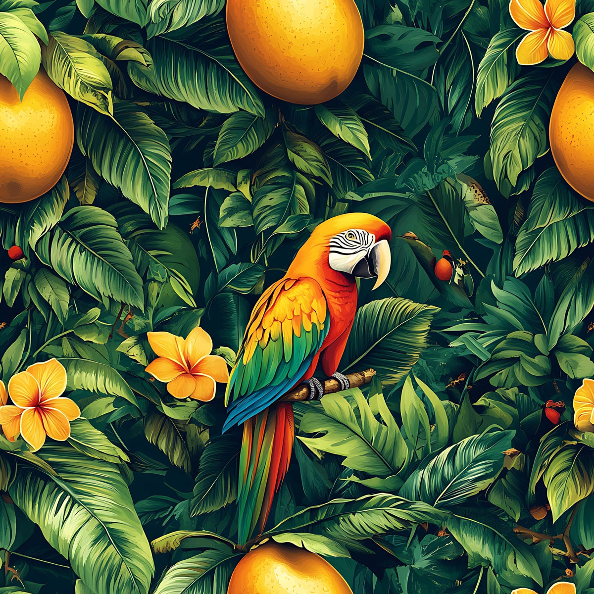 Parrot Paradise Pattern 11 Minky Fabric