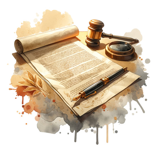 legal theme, justice, gavel, law, vintage, cream, tan, beige, gold, brown, abstract, watercolor, splatter, ink blots, professional, scholarly, document scroll, magnifying glass, elegant, traditional, literary, study, office décor, educational, antique, parchment, sepia tones, intellectual, classic, timeless