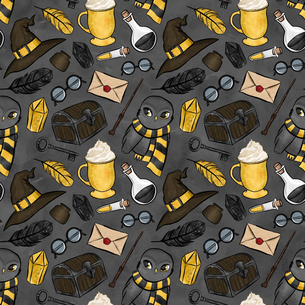 Owl Post Academy Pattern 2 Minky Fabric