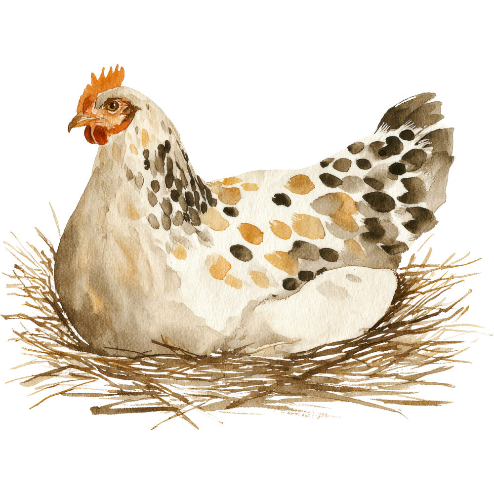 Rustic Barnyard Birds Fabric Panel 39