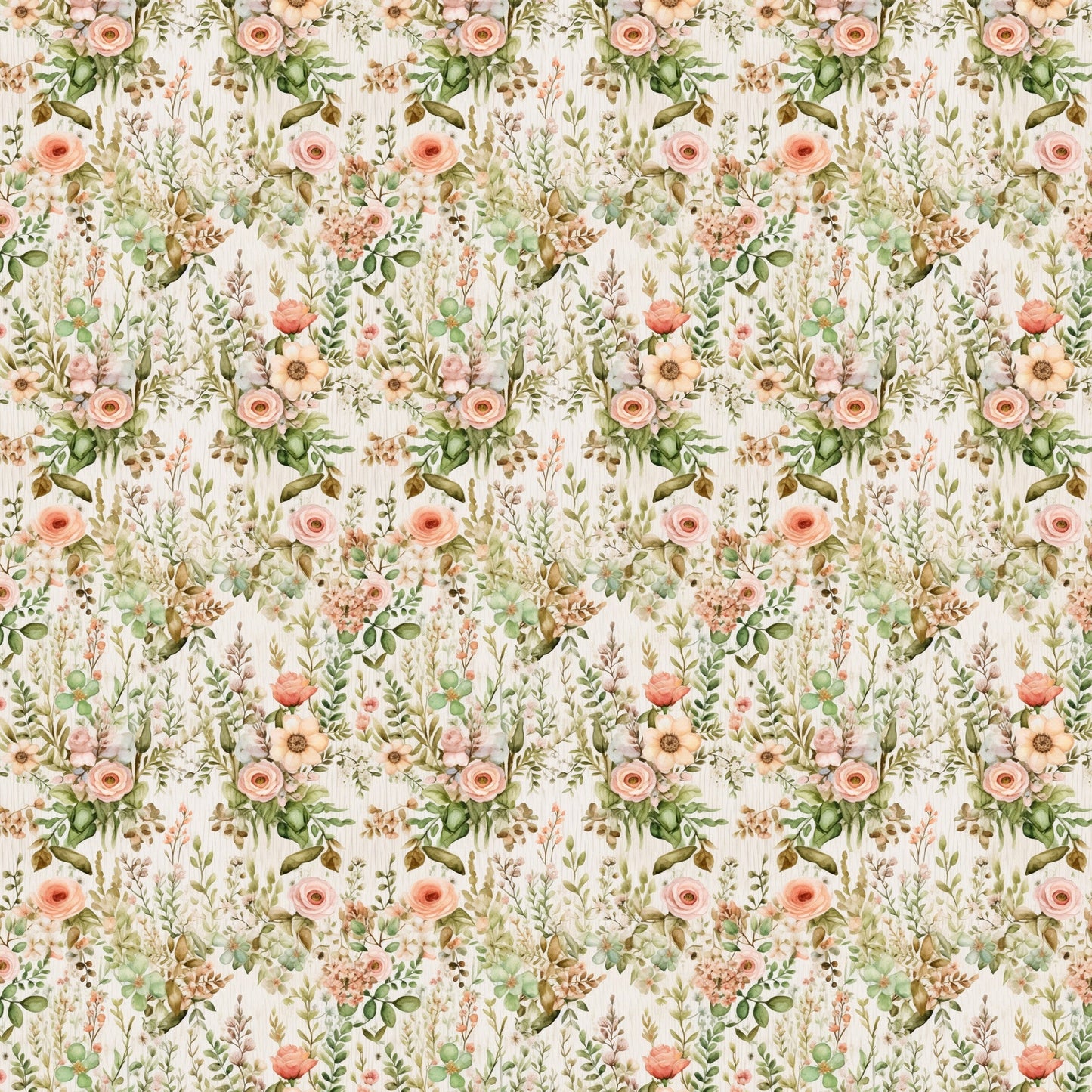 English Garden Pattern 6 Quilting Cotton Fabric