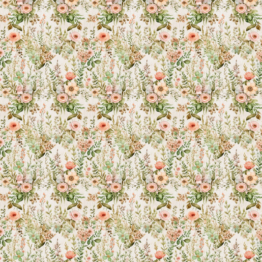 English Garden Pattern 6 Quilting Cotton Fabric