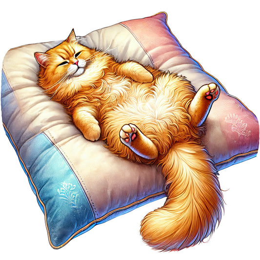 Lazy Cats Fabric Panel 6