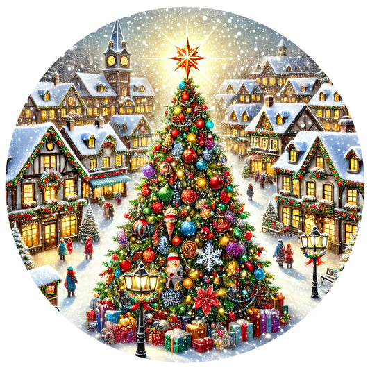 Christmas Villages Fabric Panel 76