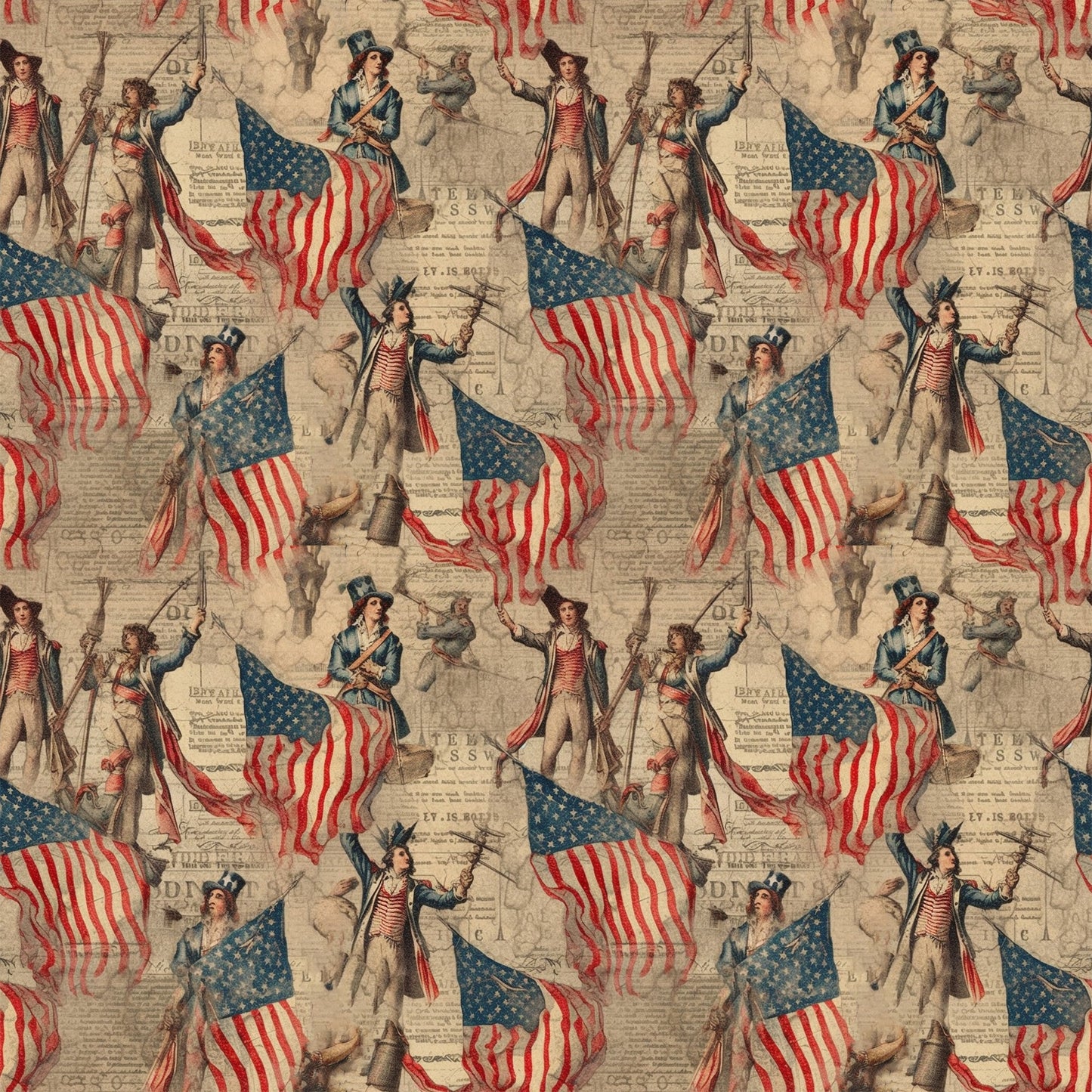 Americana Chronicles Pattern 3 Quilting Cotton Fabric