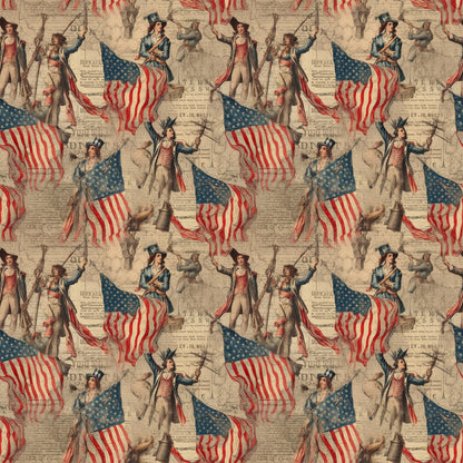 Americana Chronicles Pattern 3 Quilting Cotton Fabric