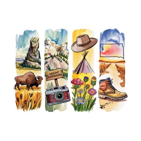 Brushstroke State Fabric Panel 37