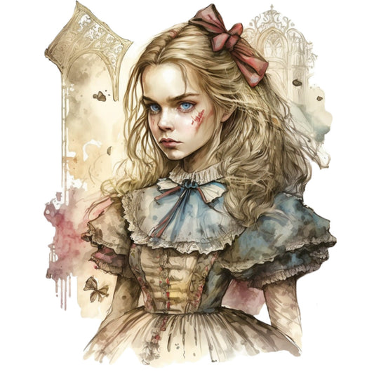 Classic Alice in Wonderland Fabric Panel 8