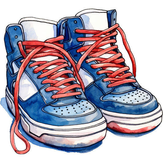 navy blue, white, coral red, high-top sneakers, athletic shoes, sports shoes, streetwear, urban style, casual style, modern, youth culture, hip-hop, basketball shoes, shoe illustration, footwear, sneaker design, lace-up shoes, colorblock, geometric shapes, contemporary, trendy, street fashion, shoe art, graphic design, retro inspired, bold colors, teen style, unisex style