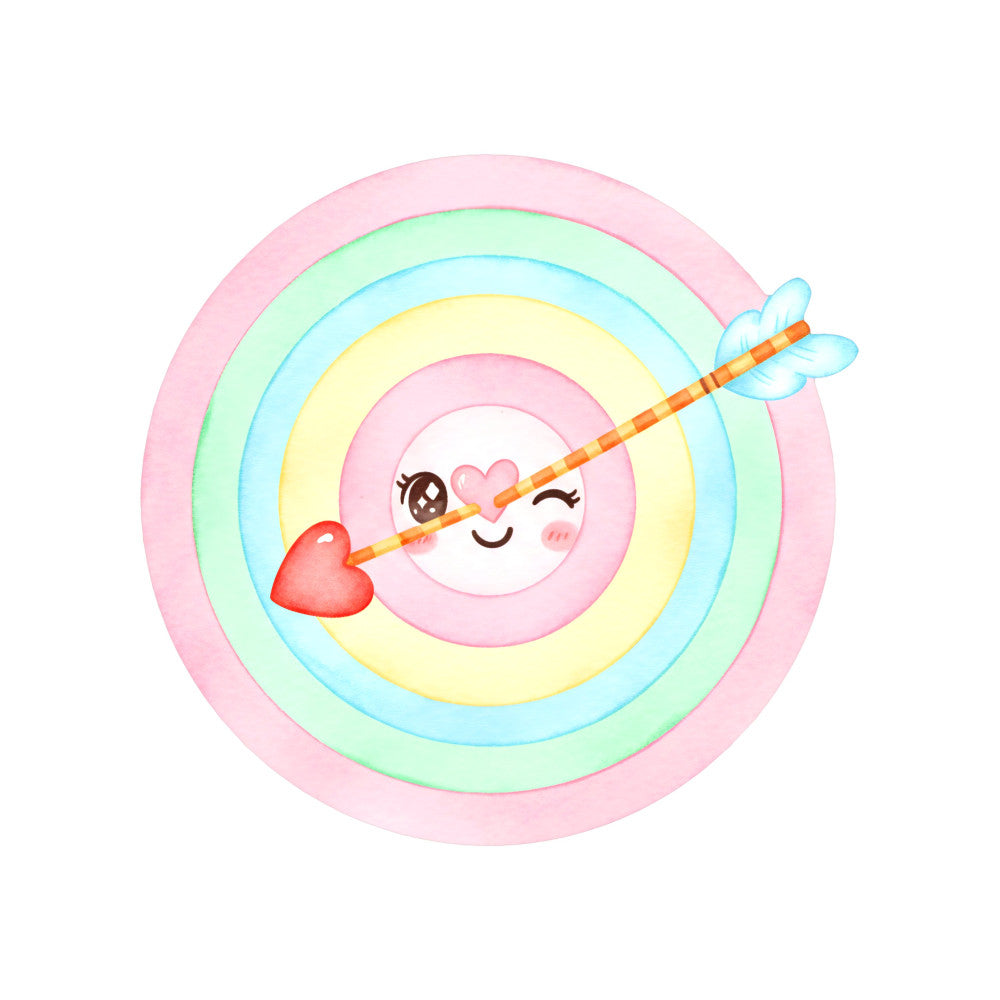 pastel pink, pastel blue, pastel yellow, pastel green, rainbow, whimsical, cute, love, heart, dragonfly, sweet, cheerful, playful, romance, romantic, spring, summer, kawaii, children's, baby, girl, gender neutral, modern, colorful, concentric circles, celestial, nature, wings, smiling face, happy