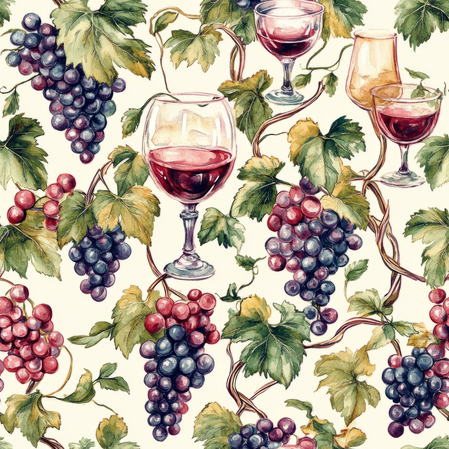 The Vineyard Pattern 13 Quilting Cotton Fabric