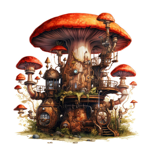 Floral Steampunk Fabric Panel 7