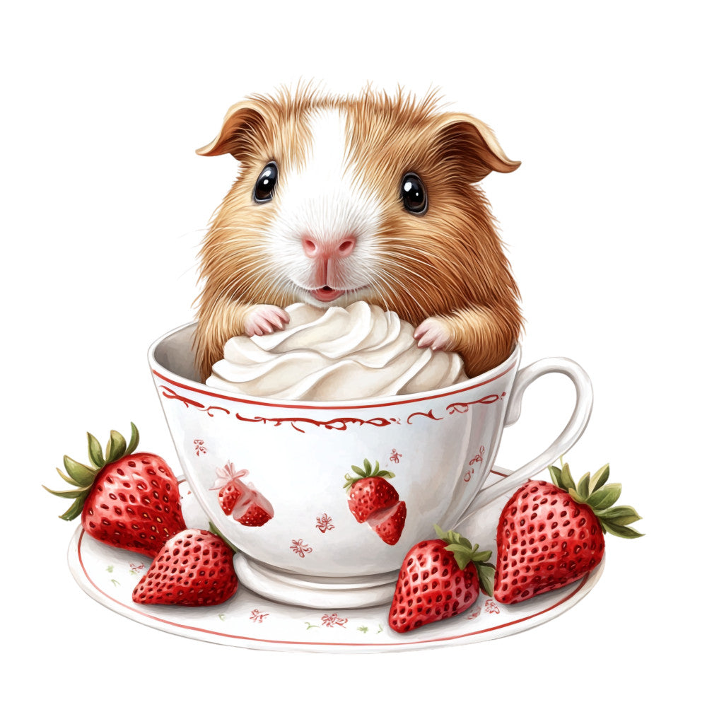 Cute Guinea Pigs Fabric Panel 35