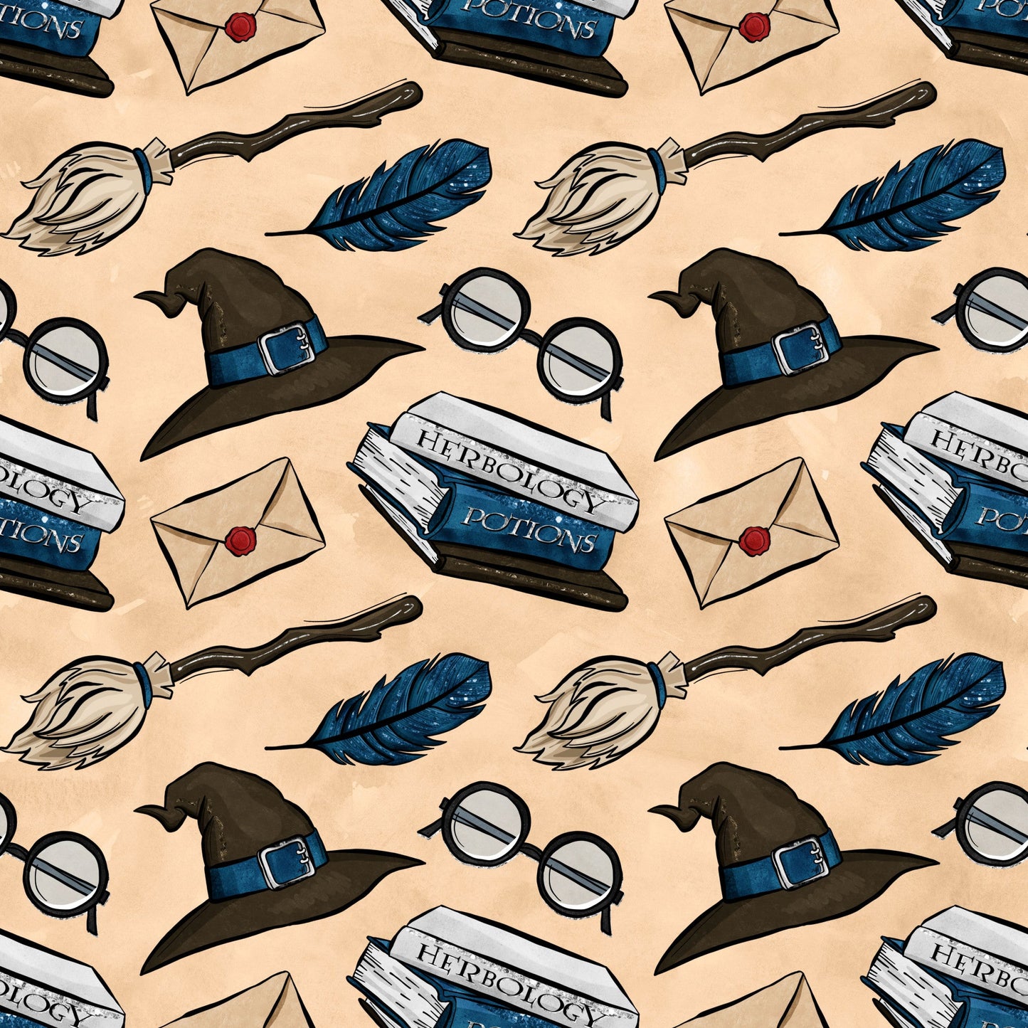 Wizard Magic School Pattern 40 Quilting Cotton Fabric