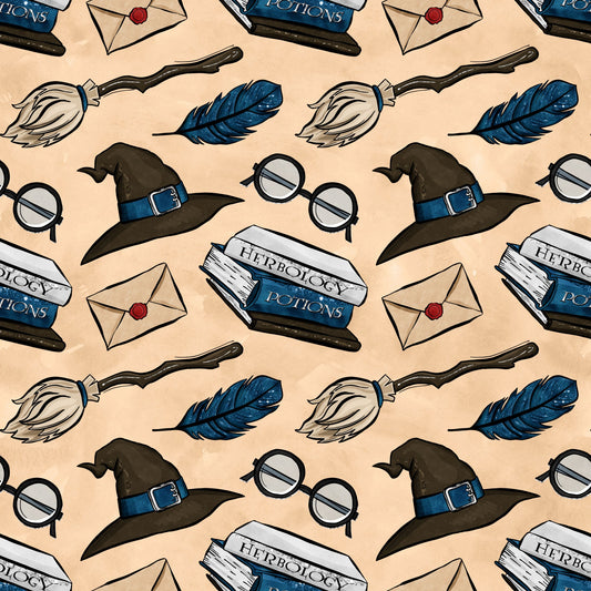 Wizard Magic School Pattern 40 Quilting Cotton Fabric