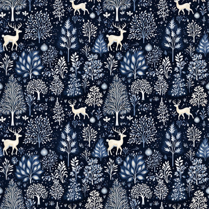 Delft Blue Winter Pattern 9 Quilting Cotton Fabric