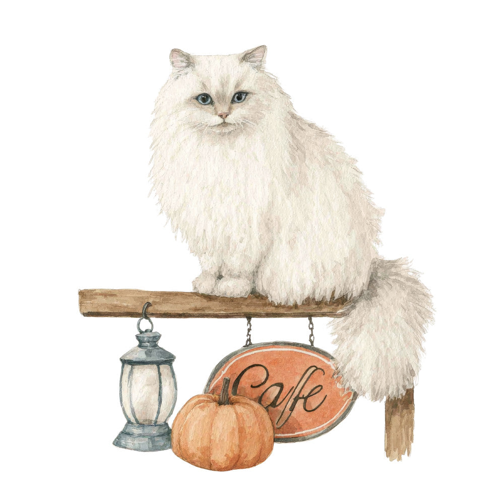 Cozy Autumn Cats Fabric Panel 41