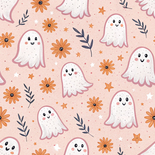 Retro Halloween Pattern 2 Quilting Cotton Fabric