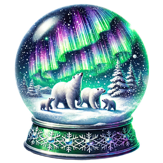 Christmas Snow Globes Fabric Panel 13
