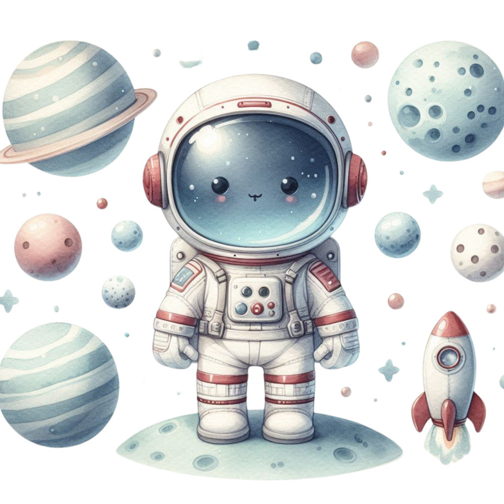 Cute Little Astronaut Fabric Panel 6