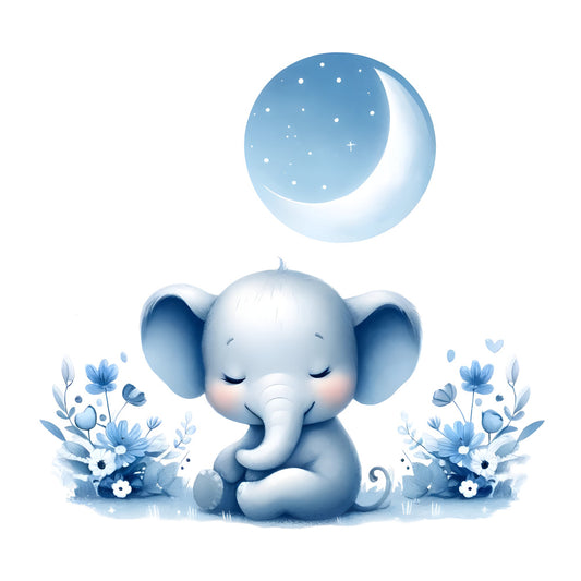 Baby Boy Elephant Fabric Panel 19